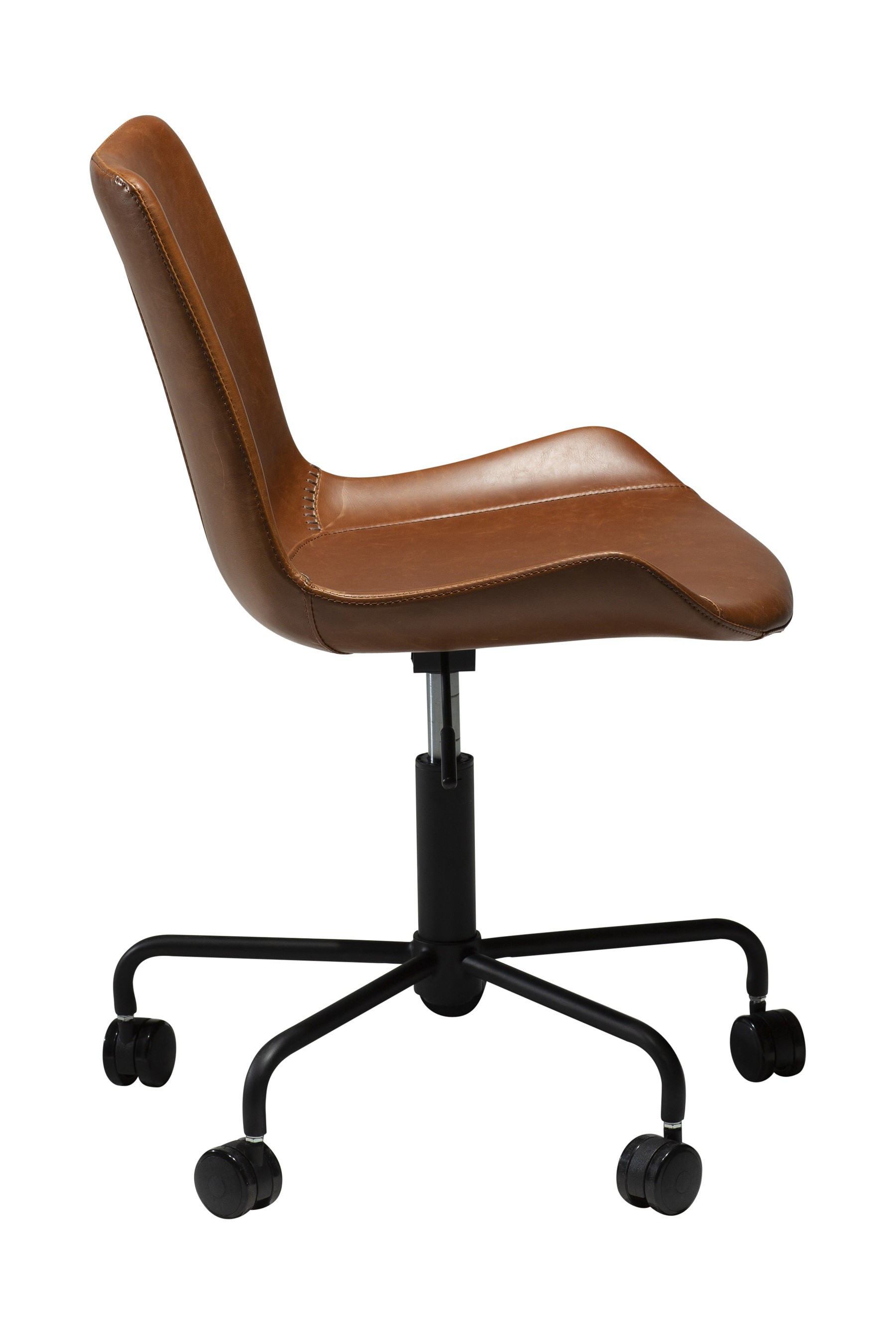 Hype kontorstol i brun kunstlæder