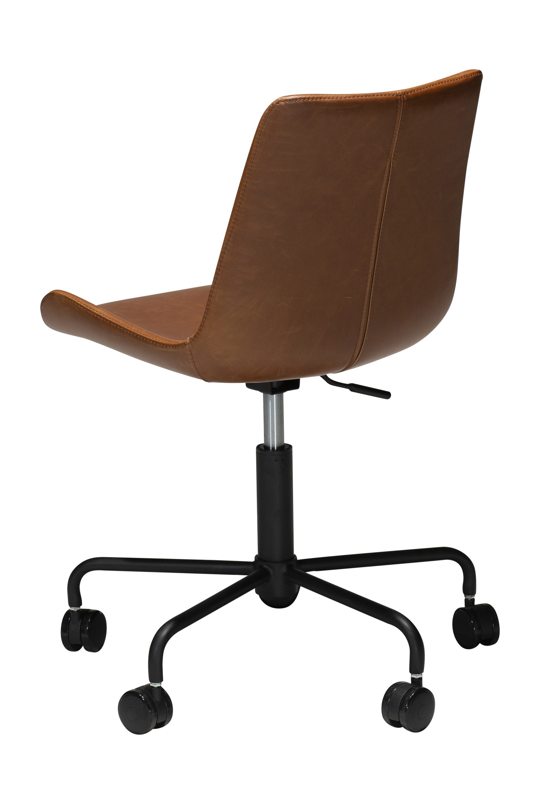 Hype kontorstol i brun kunstlæder