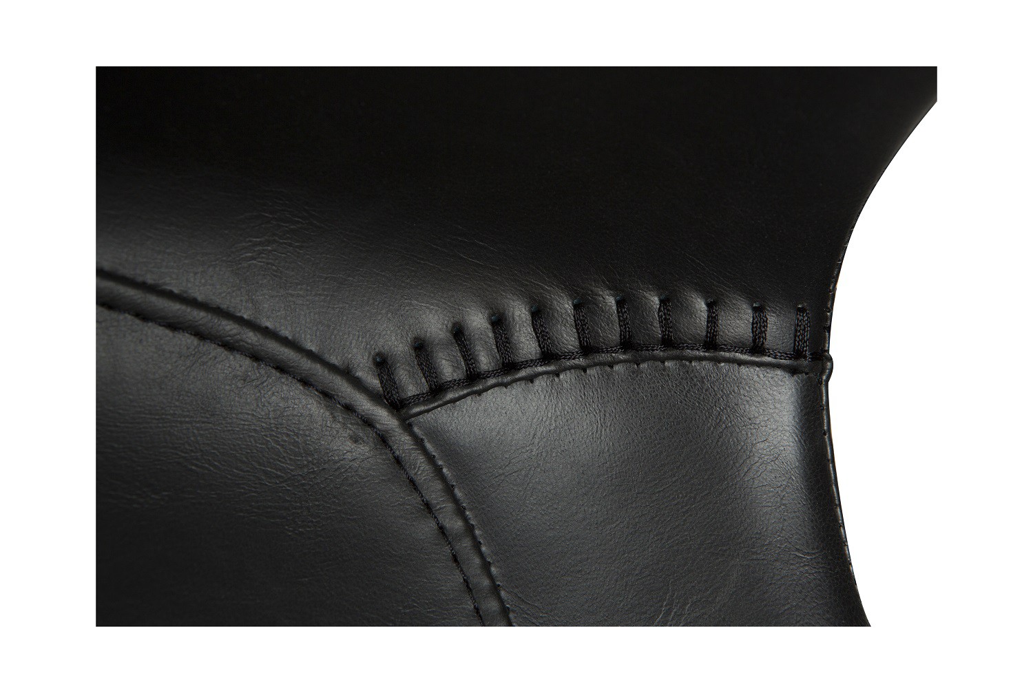 Hype kontorstol i sort kunstlæder