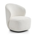 Theo Loungestol med drejefod farve Ivory