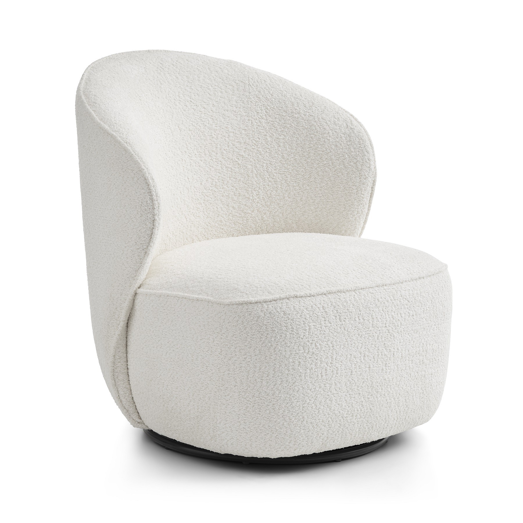 Theo Loungestol med drejefod farve Ivory