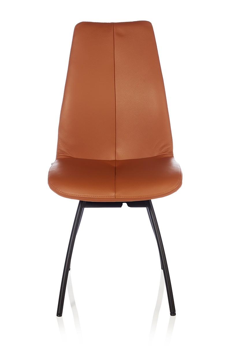 Brunstad Aroma spisebordsstol læder - ben i stål