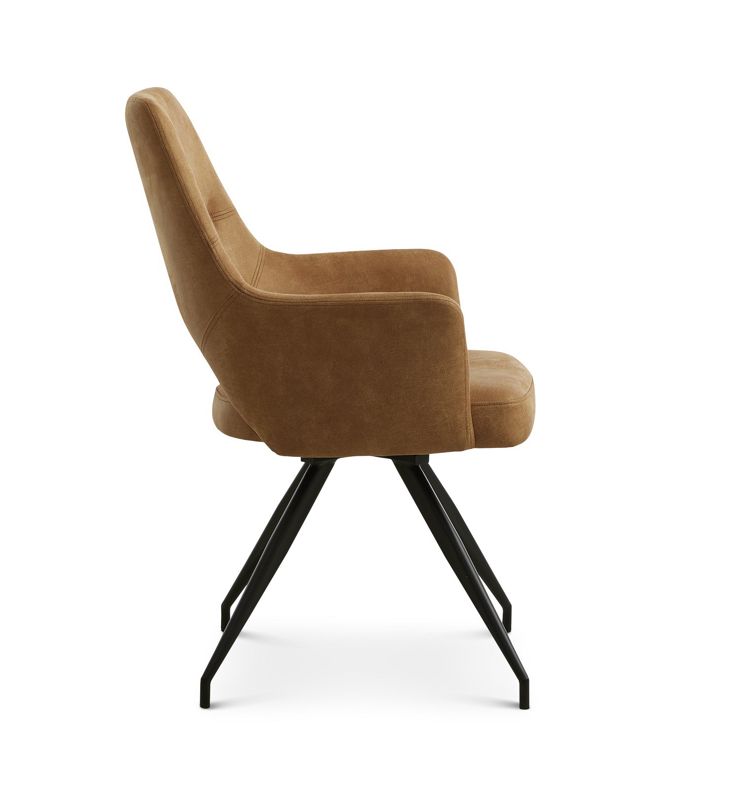 Aya spisebordsstol i Caramel mikrofiber Bull