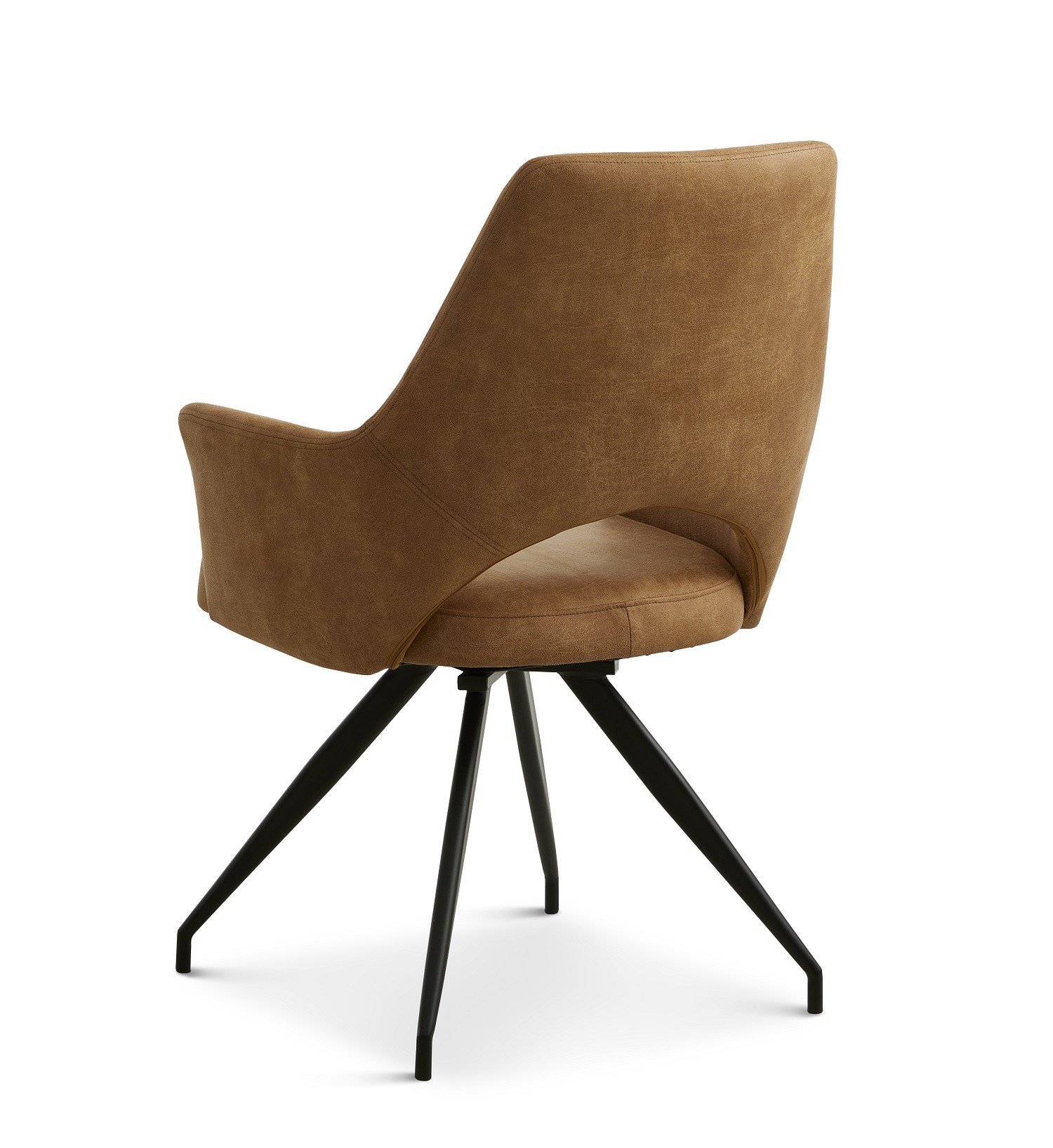 Aya spisebordsstol i Caramel mikrofiber Bull