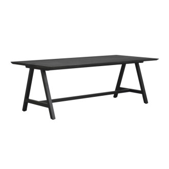 Carradale Spisebord i sort eg, 220 cm