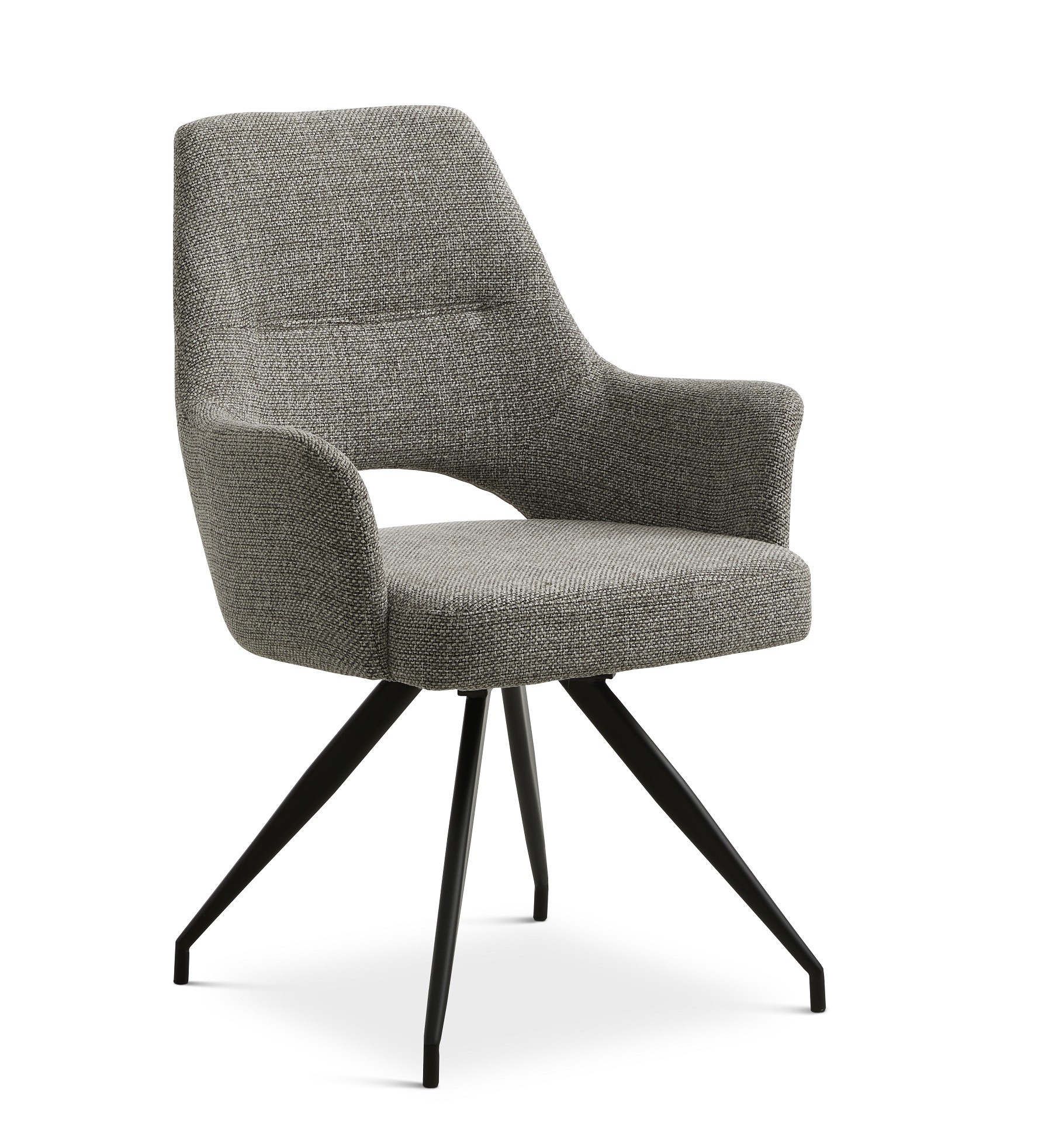 Aya spisebordsstol i grå Chacha tekstil