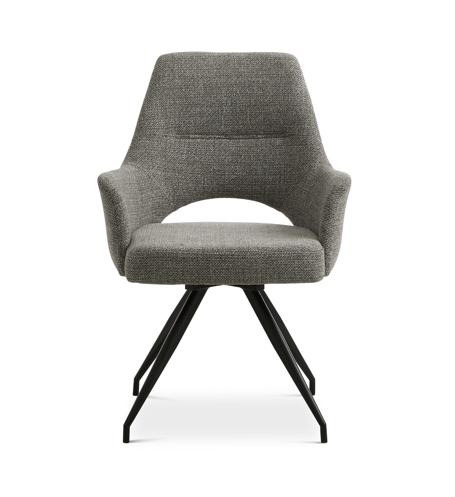 Aya spisebordsstol i grå Chacha tekstil