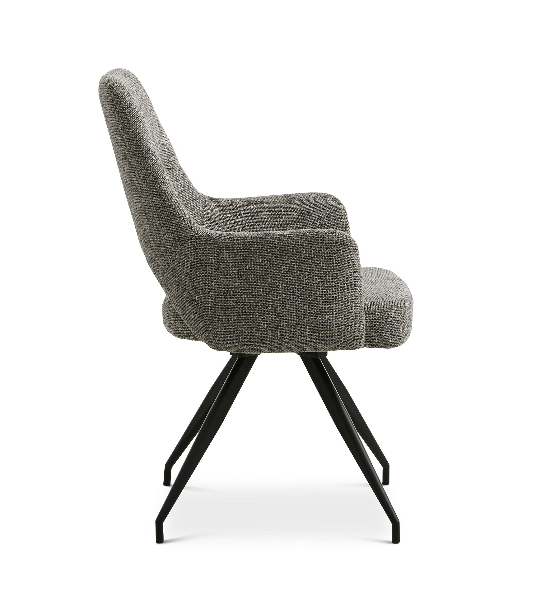 Aya spisebordsstol i grå Chacha tekstil