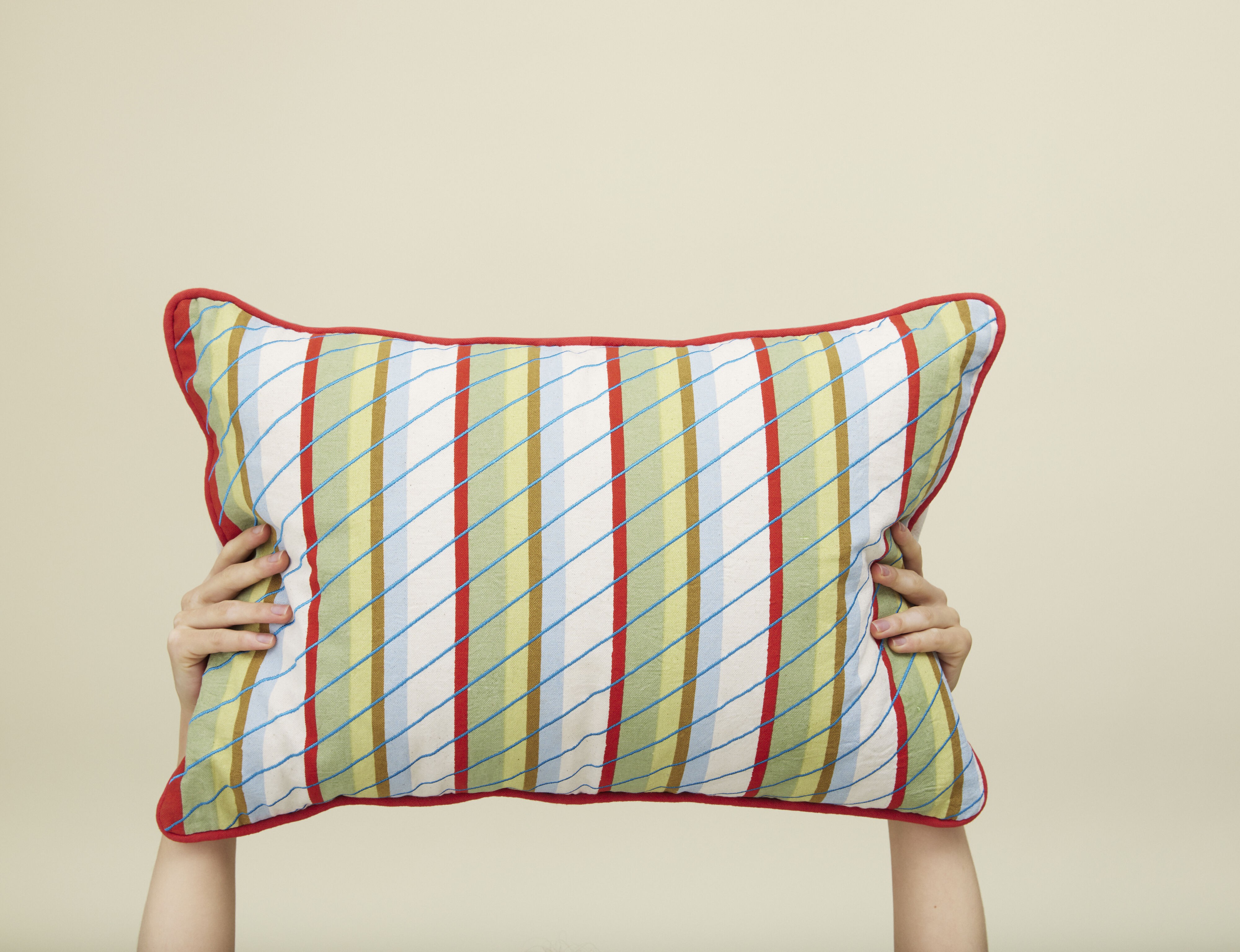 Kiwi flerfarvet Pude