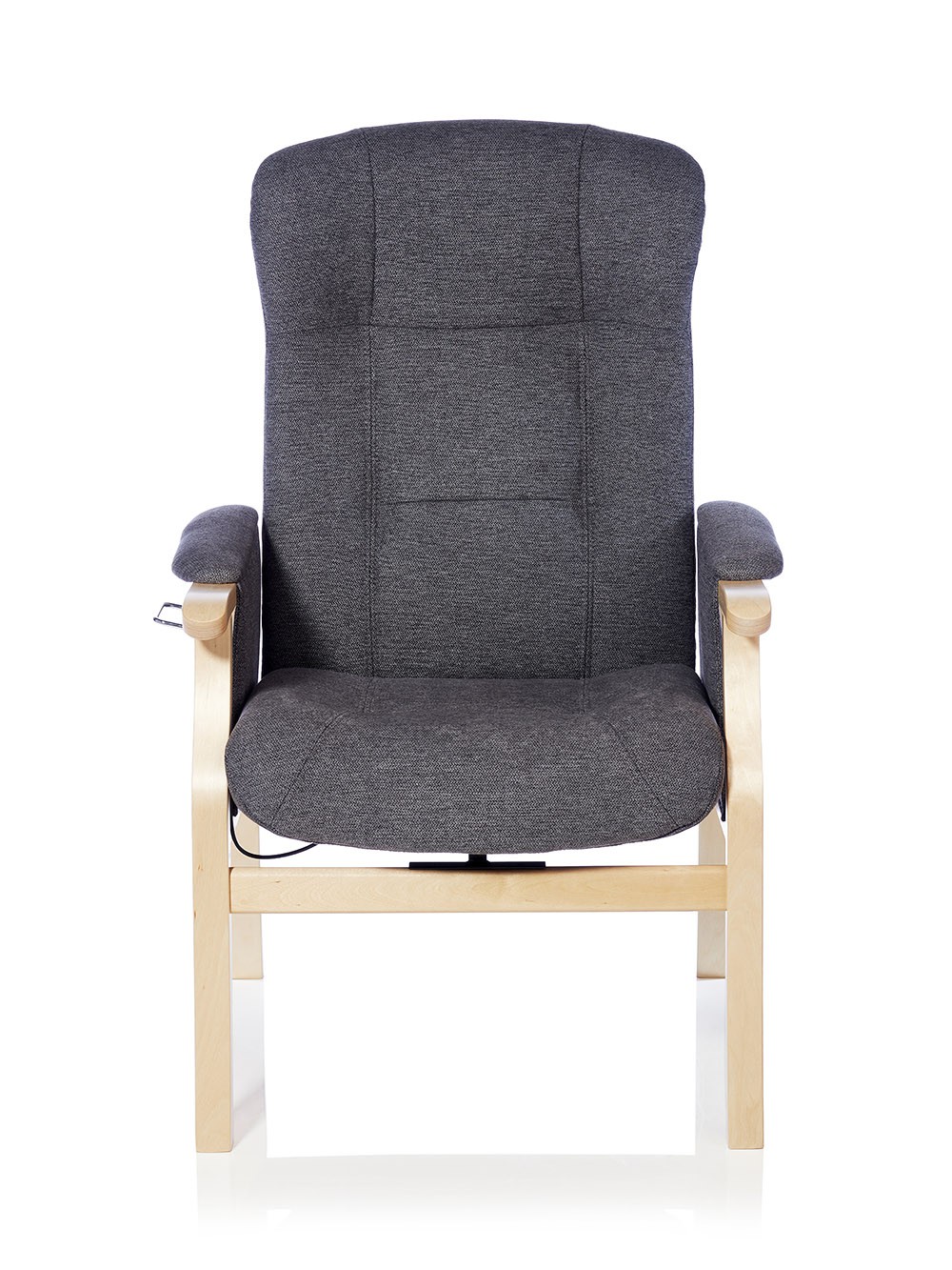 Solrød plus Small hvilestol i grå tekstil