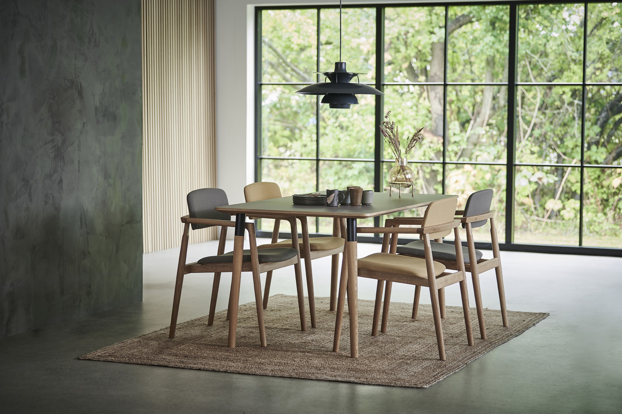 Farstrup Nobel 8905 Læder Spisebordsstol med armlæn