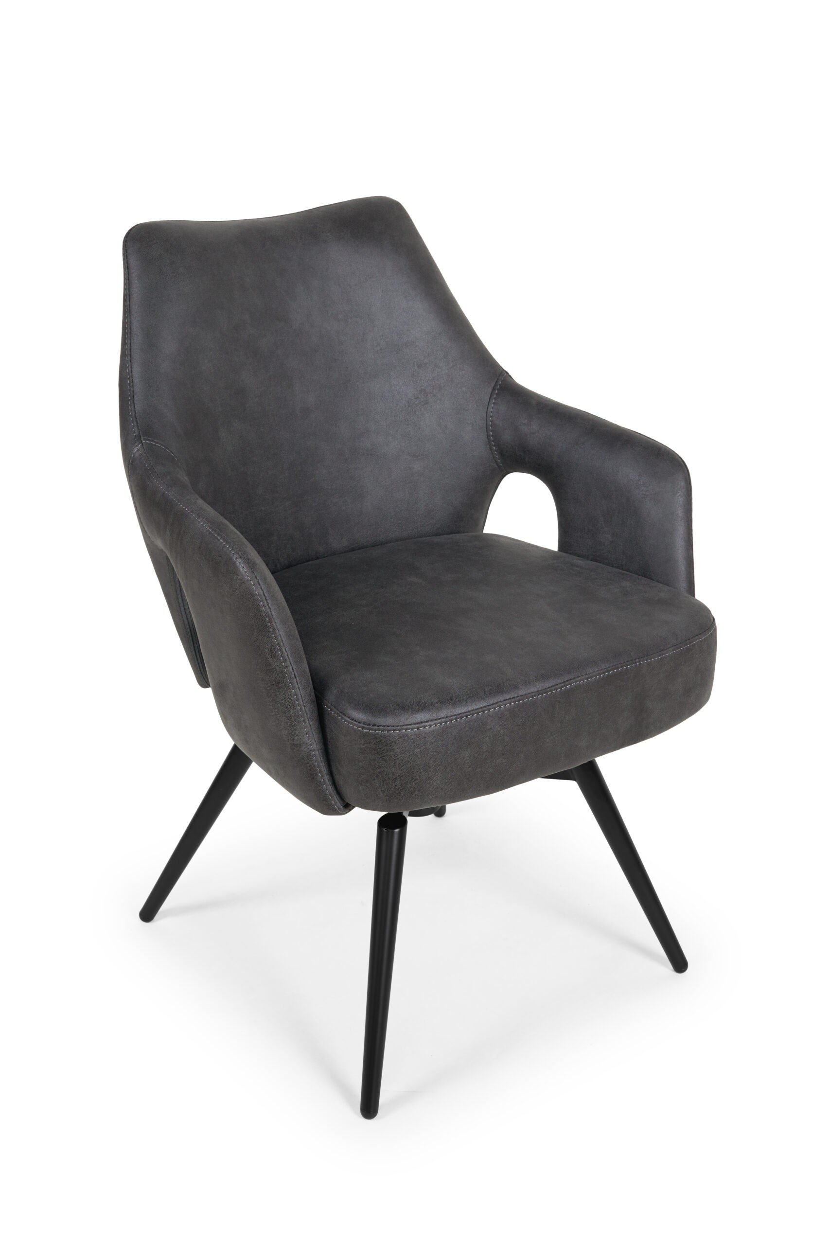 Amsterdam spisestuestol i grå med drej og swingback