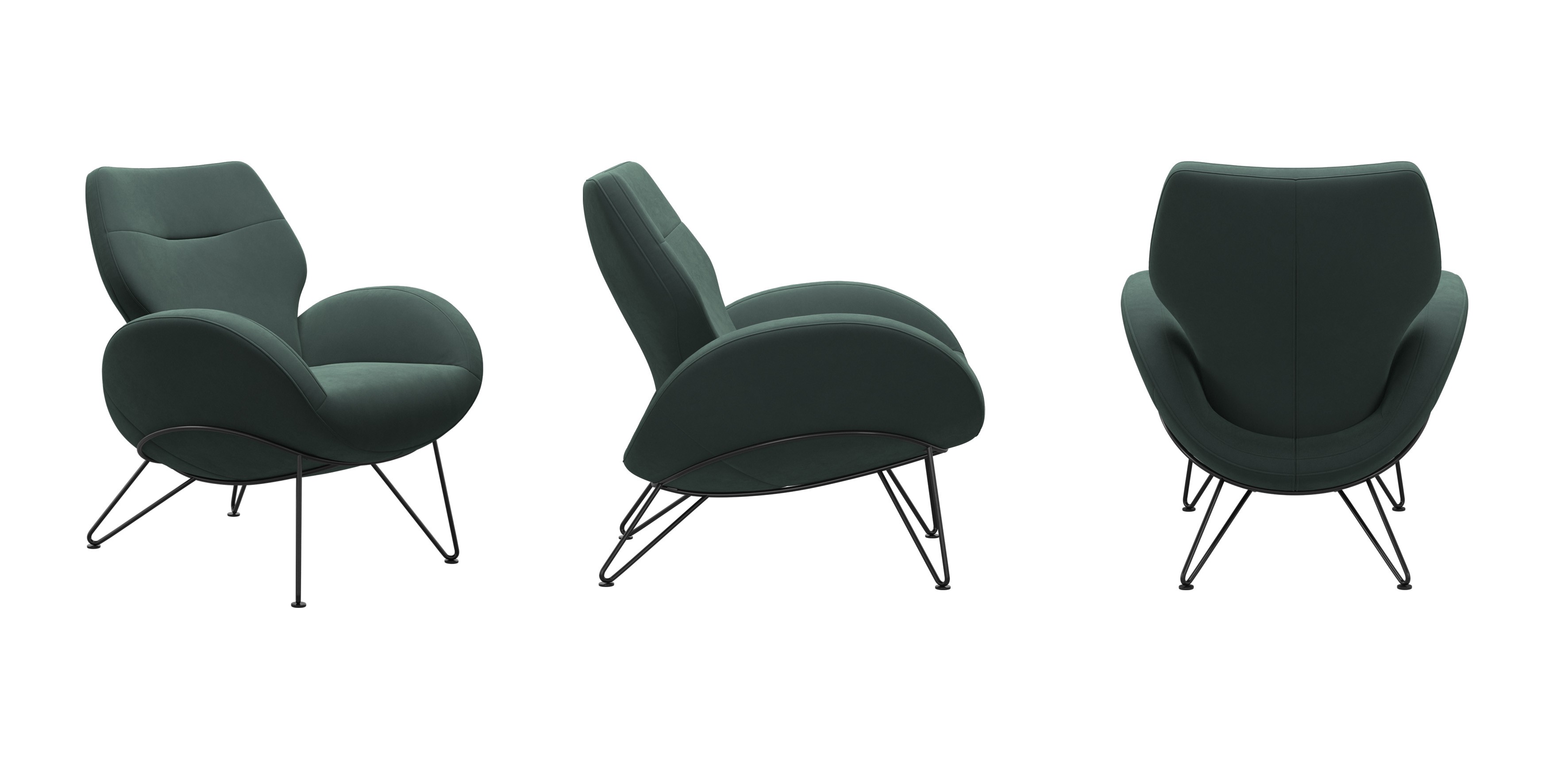 Brunstad Paz loungestol tekstil Taffie