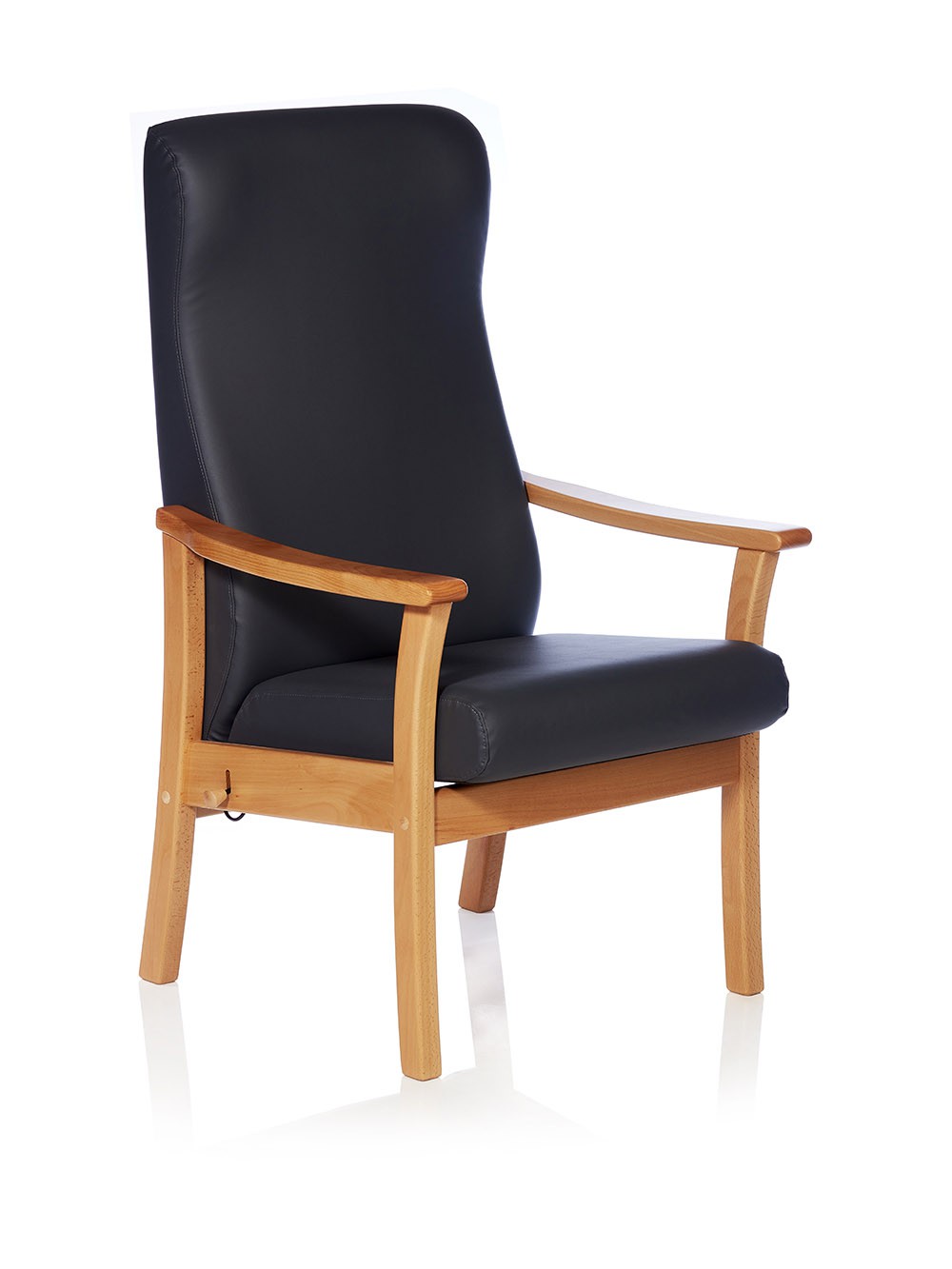 Monark lænestol med vip - kunstlæder