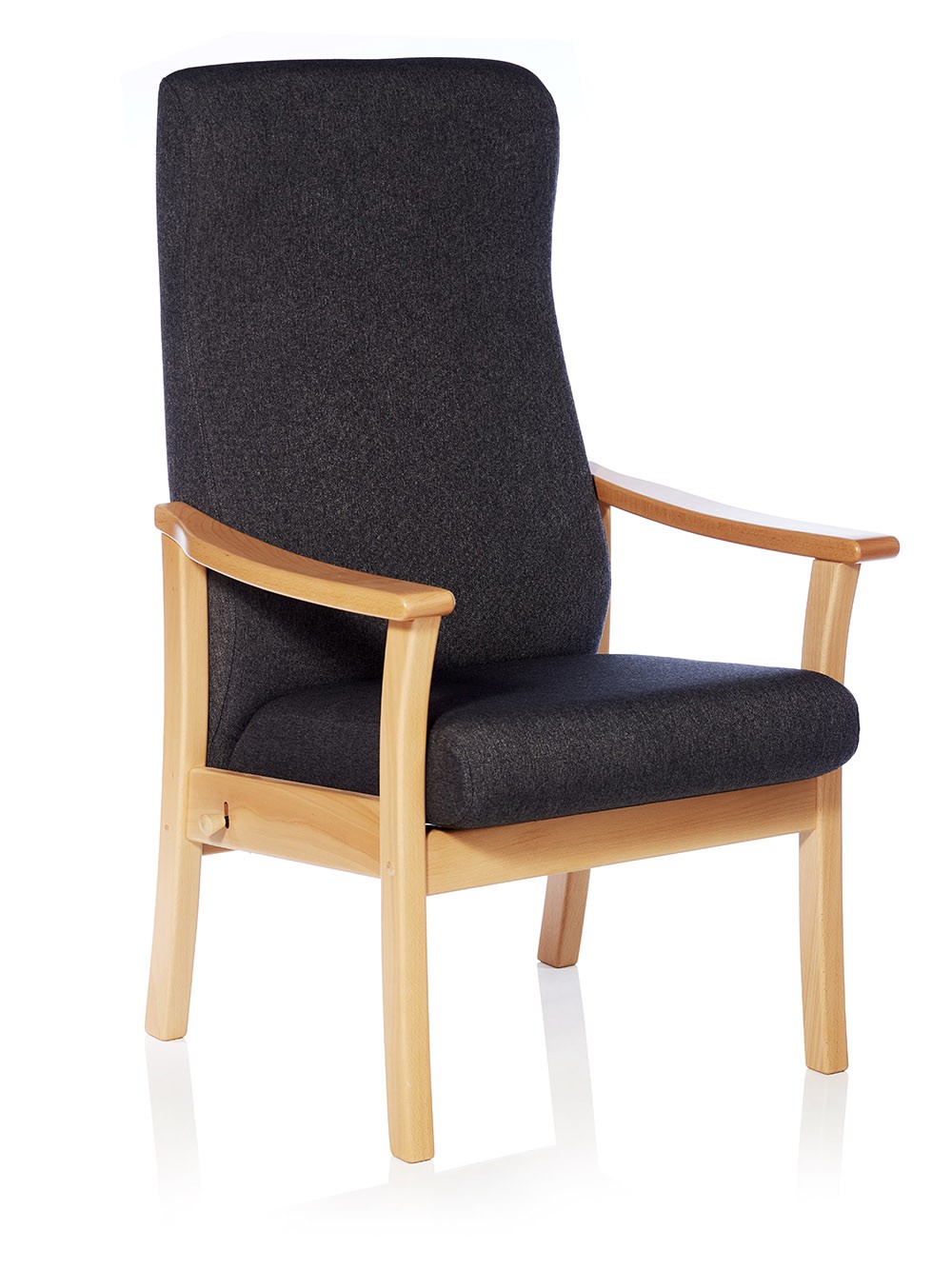 Monark lænestol med regulerbar ryg og skammel - tekstil