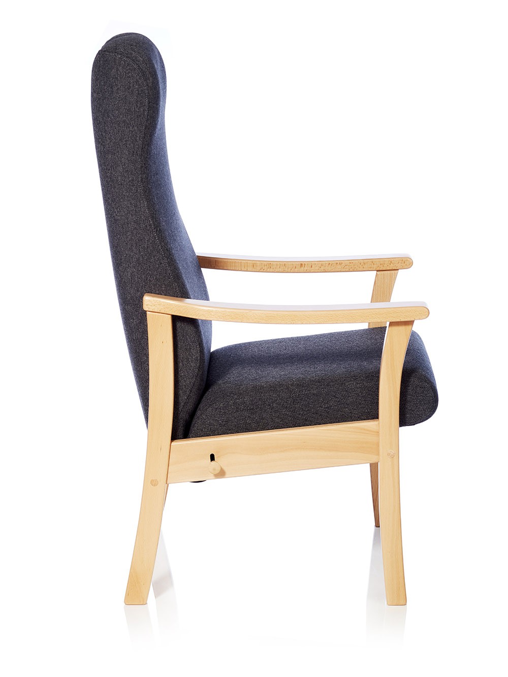 Monark lænestol med regulerbar ryg og skammel - tekstil