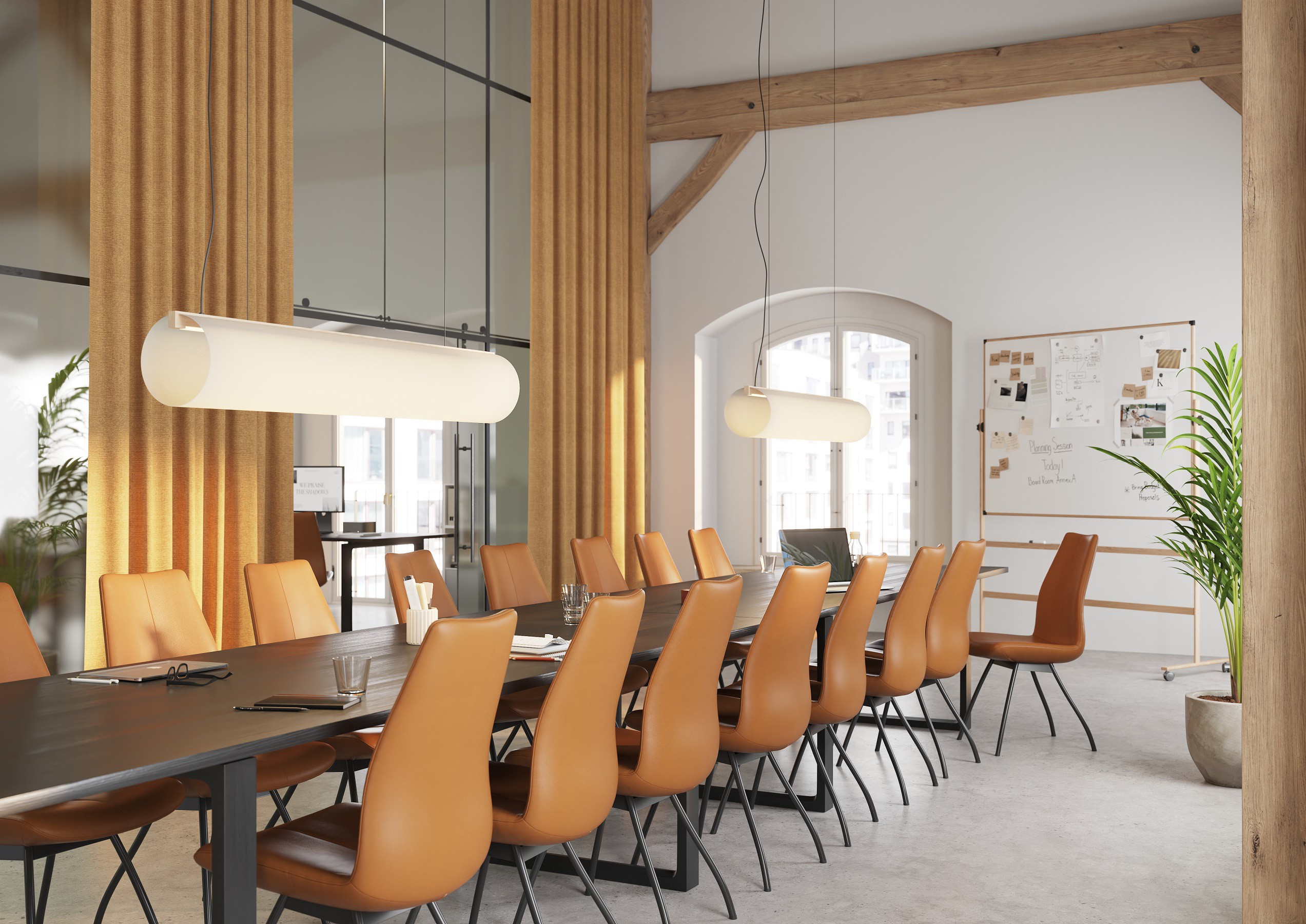 Brunstad Aroma spisebordsstol læder - ben i stål