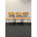 Scala stol Beige læder (3 Stk.)  Udstillingsmodel