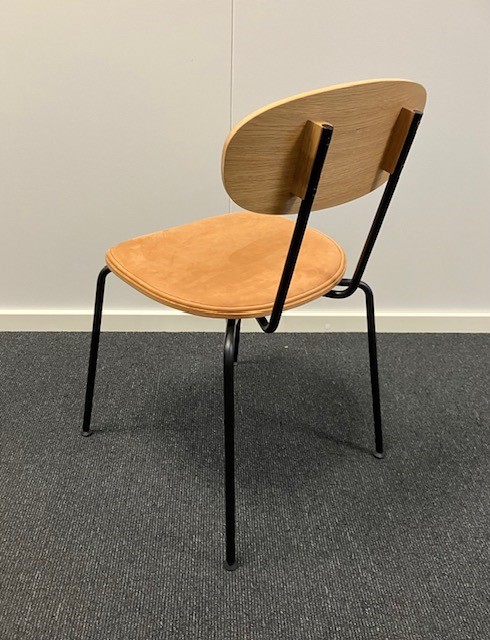 Scala stol Beige læder (3 Stk.)  Udstillingsmodel