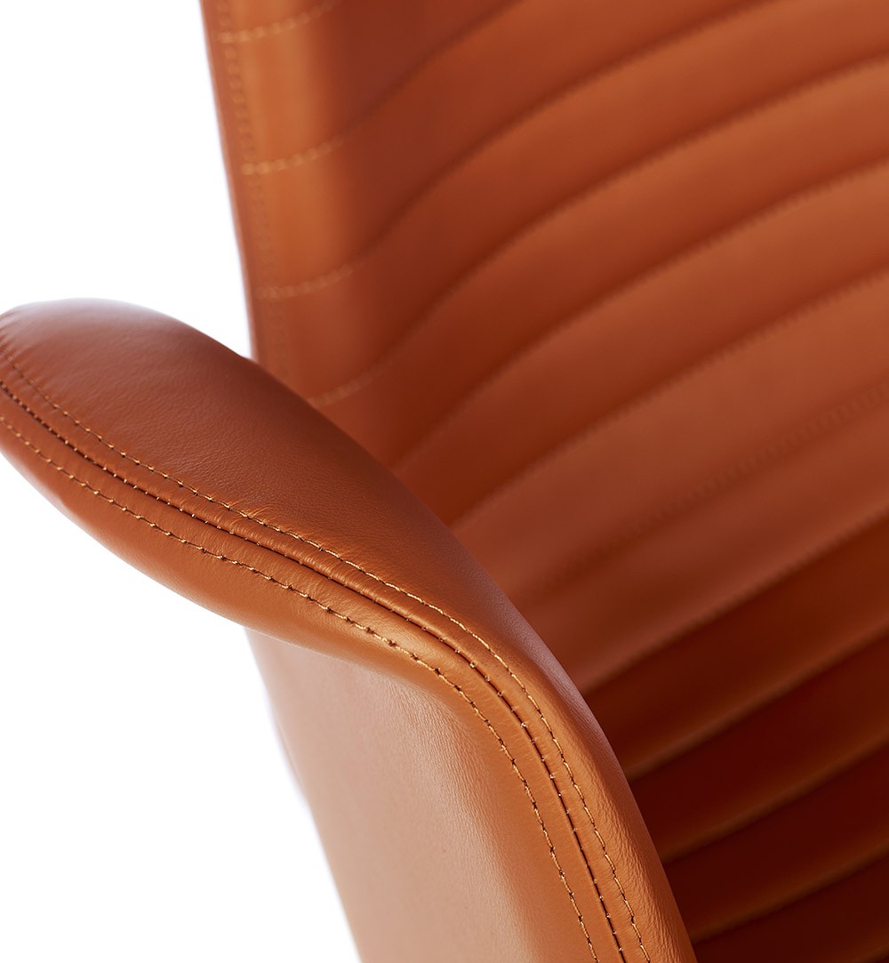 Epic Slim Stol Cognac læder