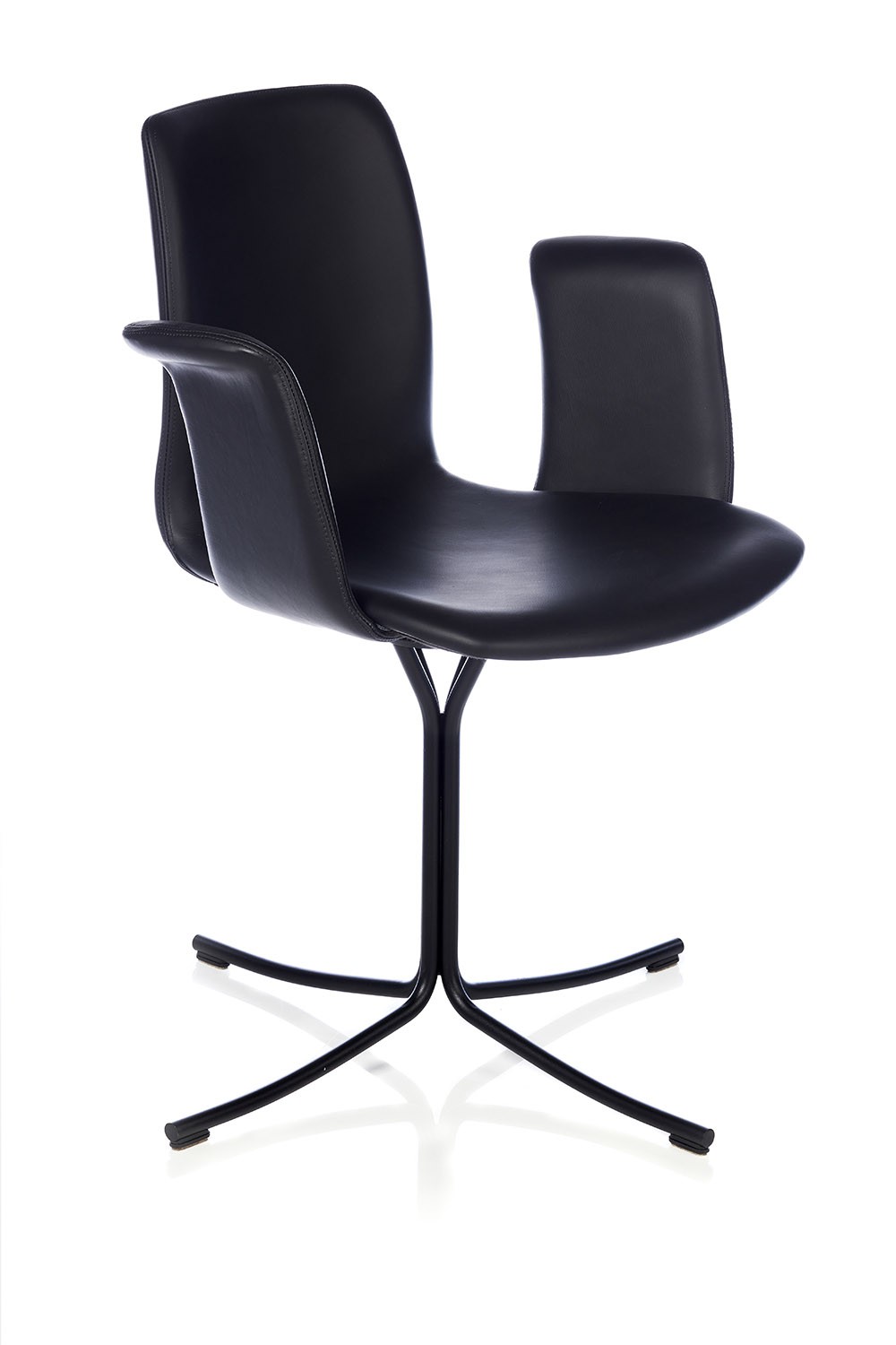 Epic Slim Stol Sort Læder