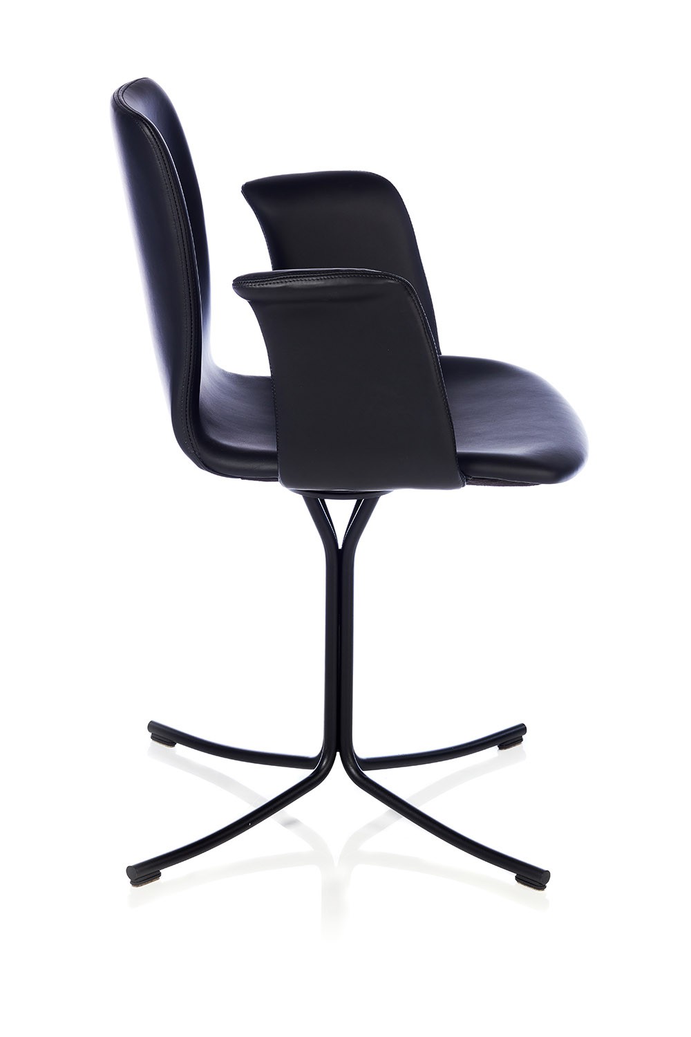 Epic Slim Stol Sort Læder