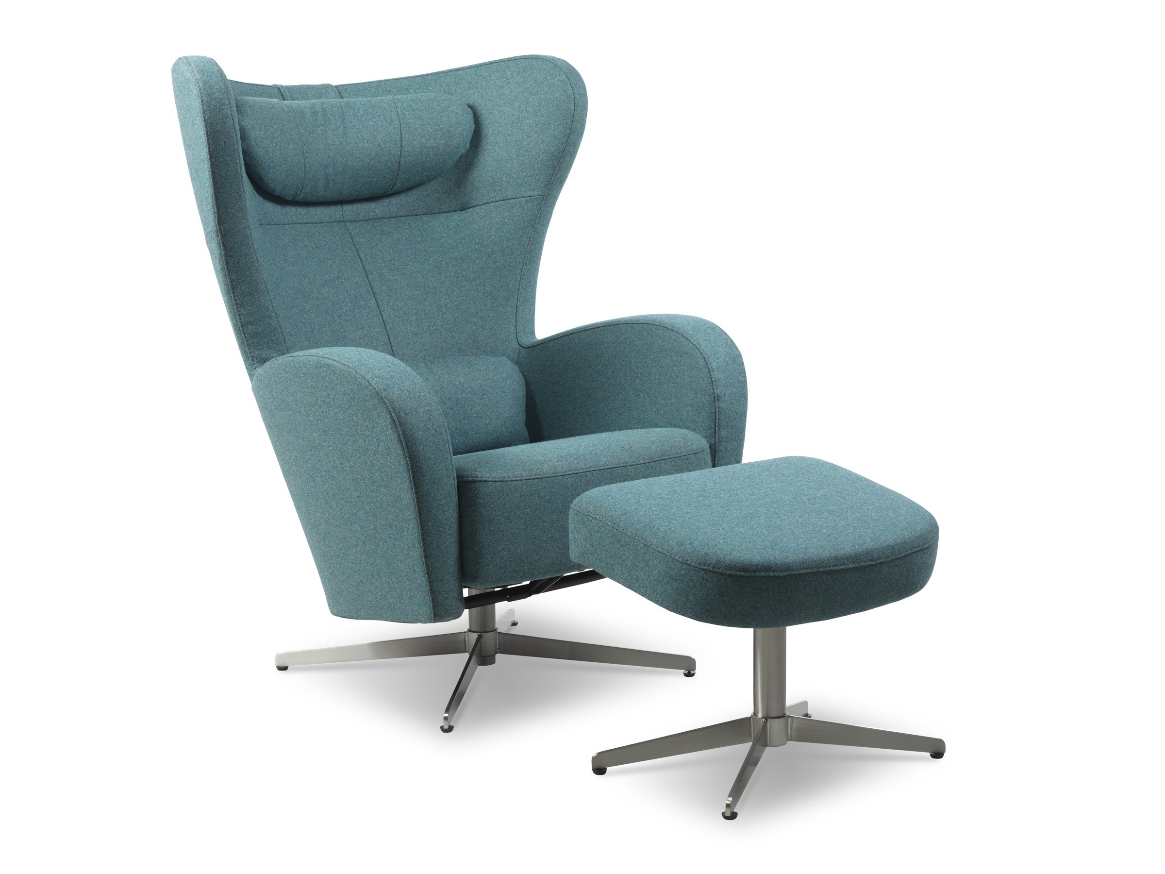 Brunstad Amanda Lænestol med drejestol tekstil Alfa Naturel