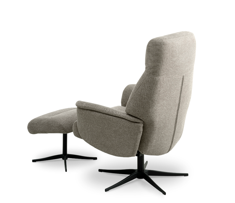 Villads Lænestol inkl. skammel i stof Udstillingsmodel