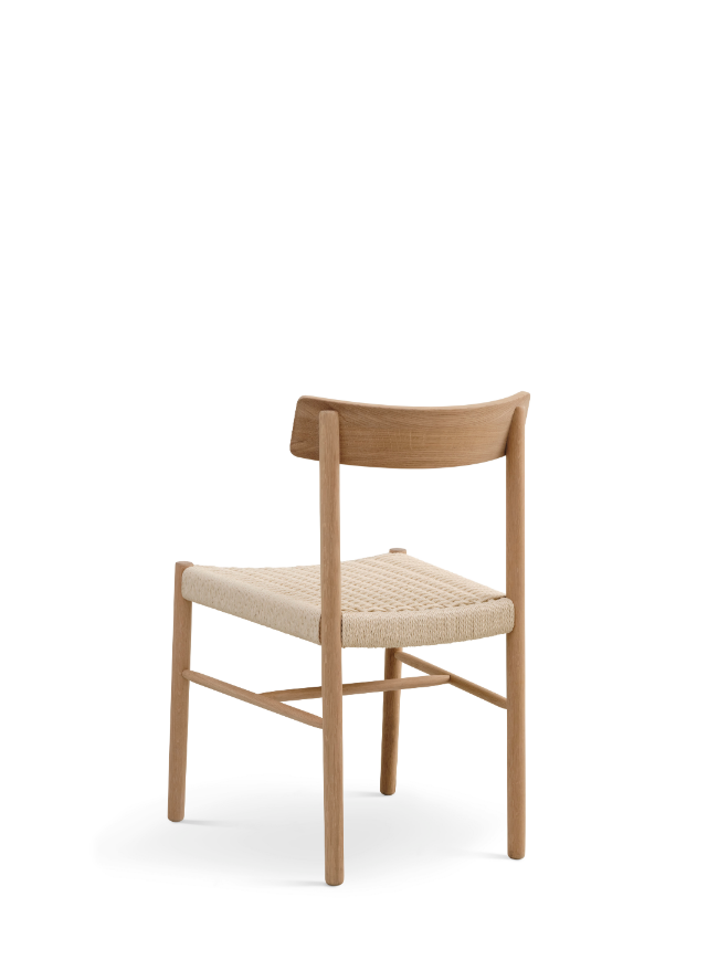 Sydney Spisebordsstol i Eg, sæde i naturflet eller læder