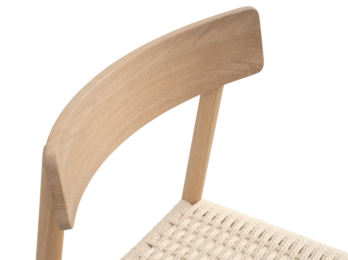 Sydney Spisebordsstol i Eg, sæde i naturflet eller læder