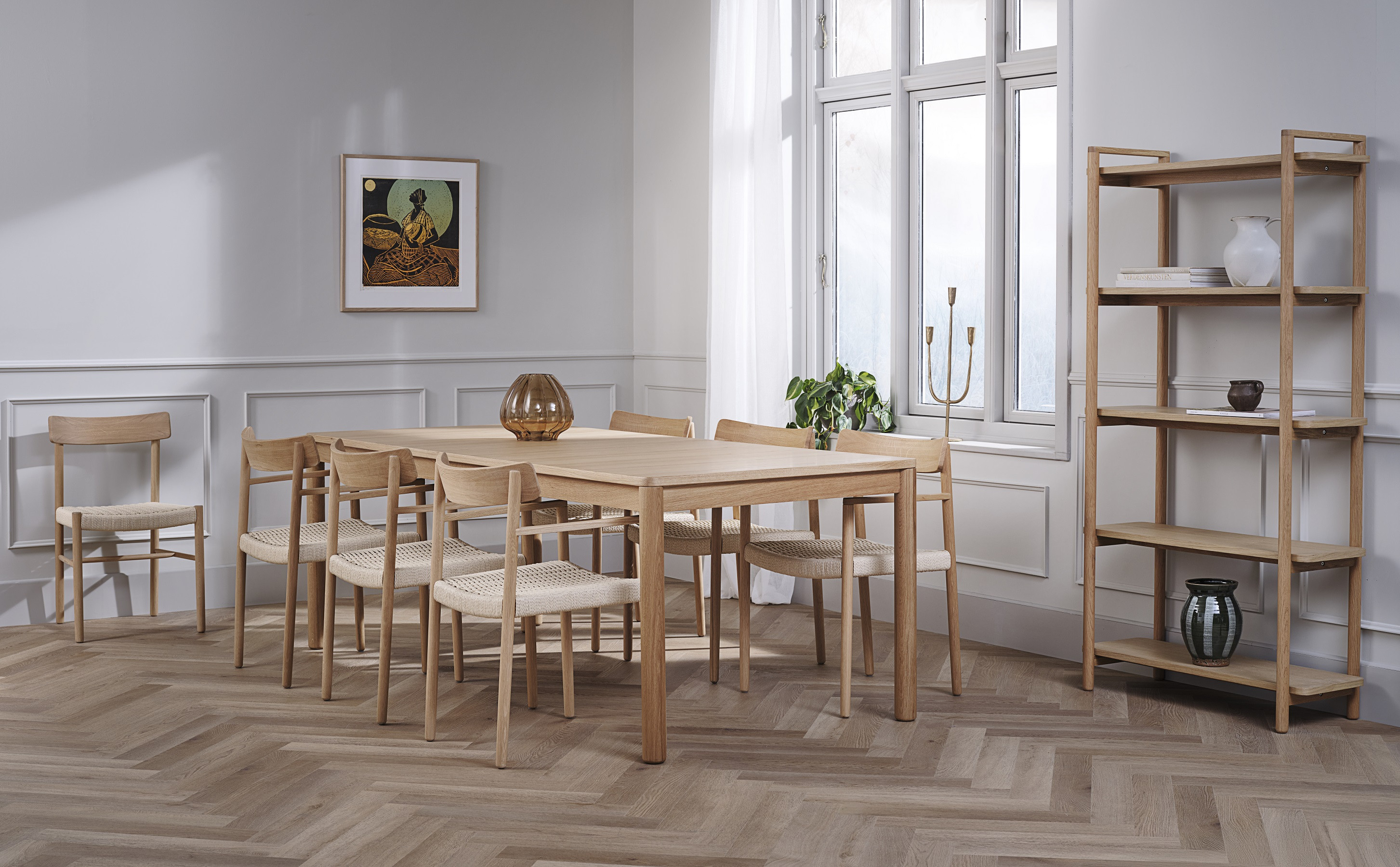 Sydney Spisebord, Extension 95 x 220/320 cm i Eg (inkl. tillægsplader)