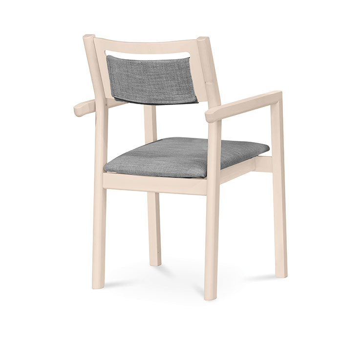 Alma Spisebordsstol med armlæn - tekstil eller kunstlæder