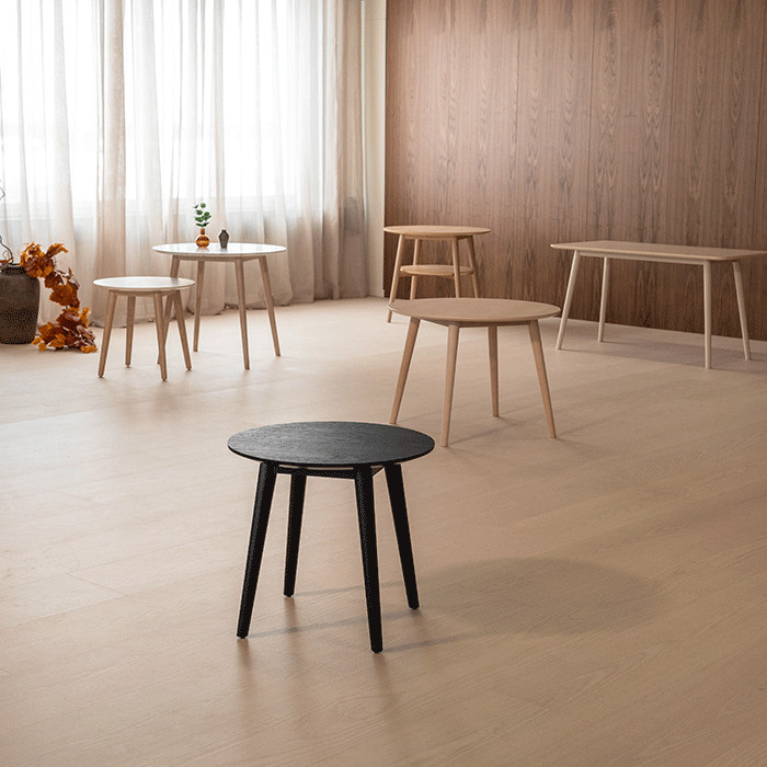 Gear rundt sidebord -  Ø 50 cm H: 46 cm