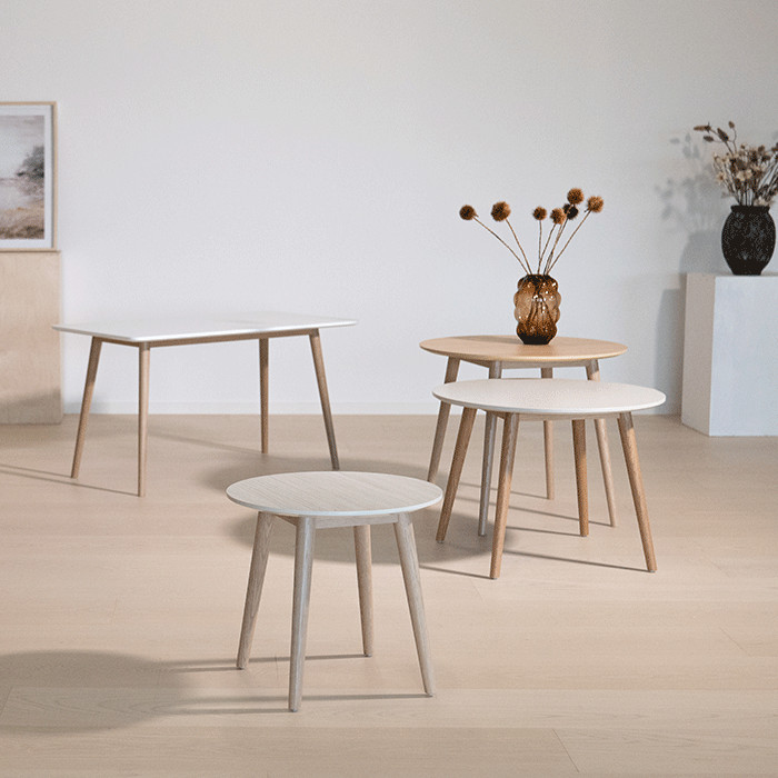 Gear rundt sidebord -  Ø 50 cm H: 46 cm