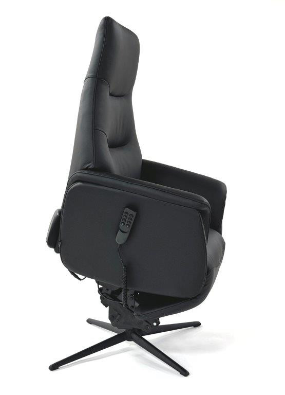 Nora hvilestol med stå-op-hjælp i stof eller læder