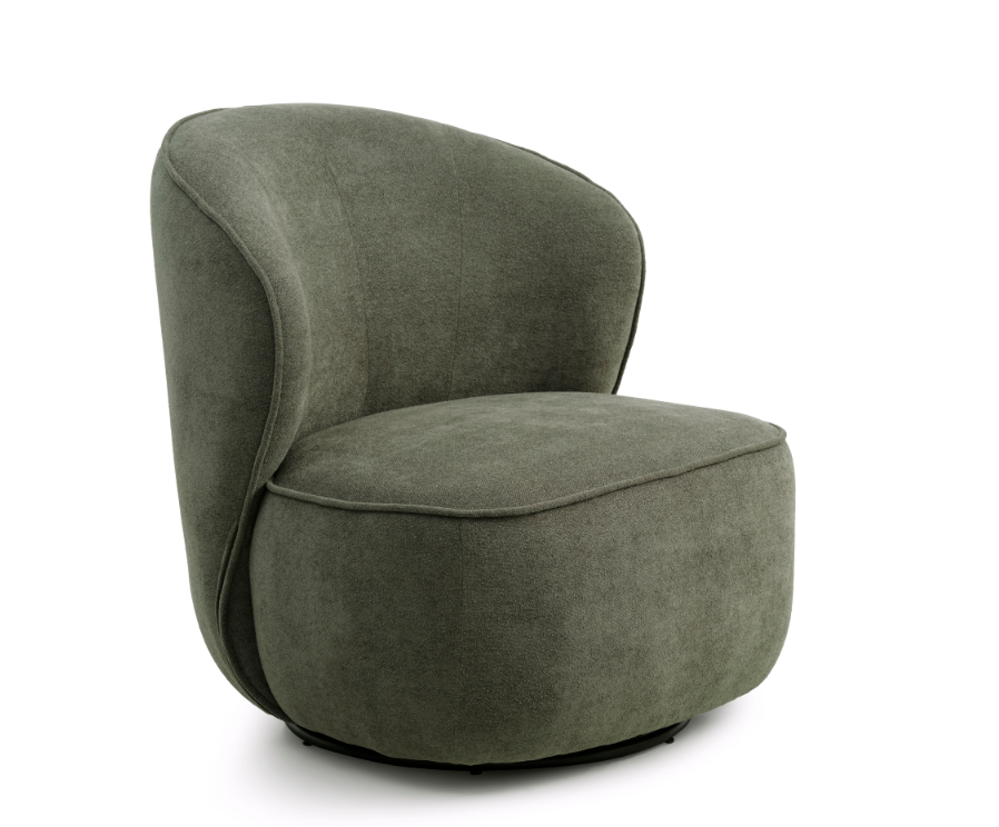 Theo longestol med drejefod farve mosgrøn