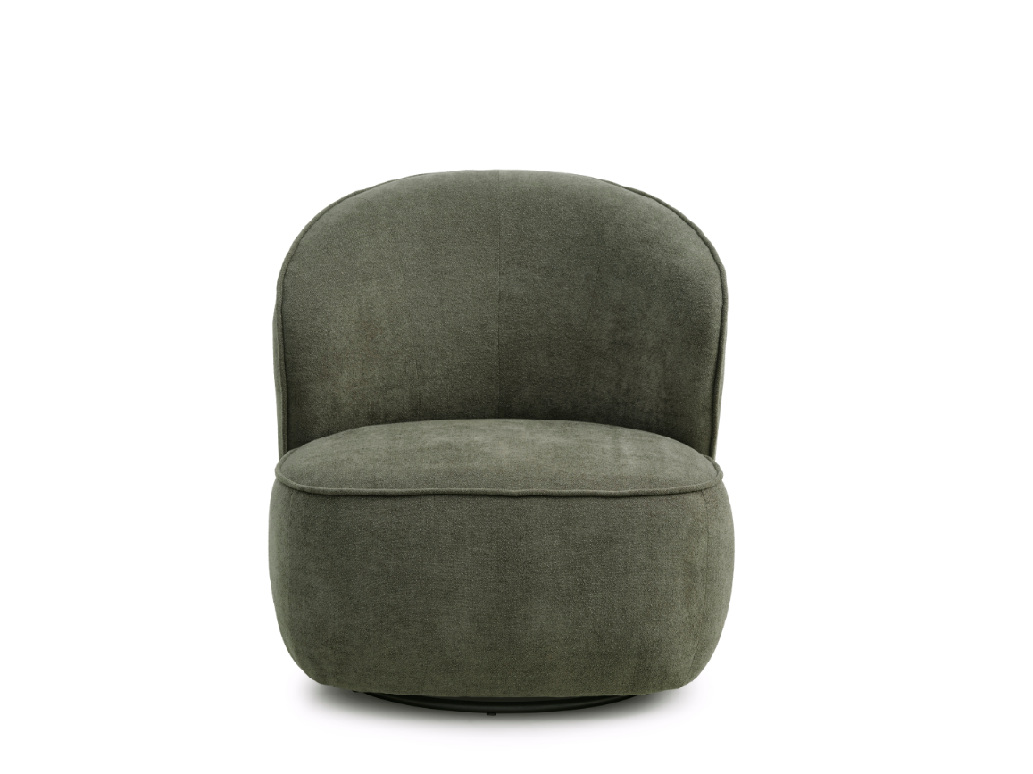 Theo longestol med drejefod farve mosgrøn