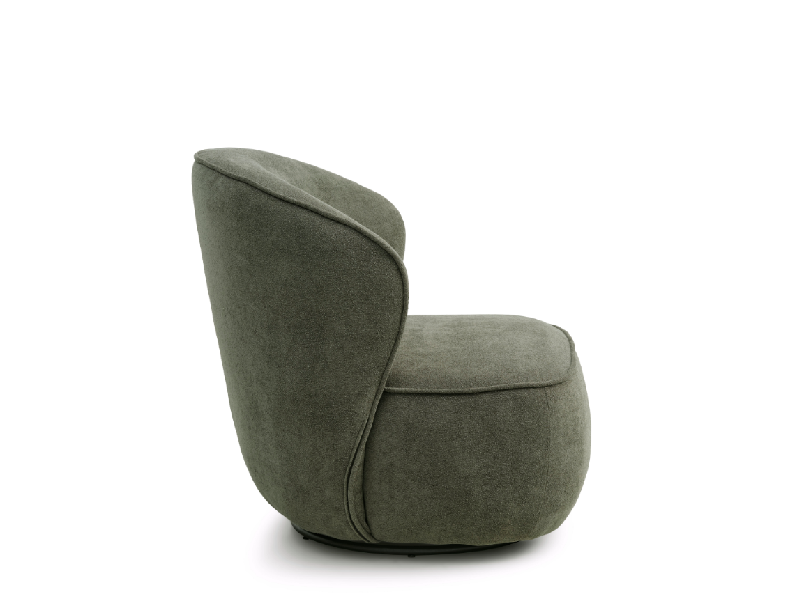 Theo longestol med drejefod farve mosgrøn