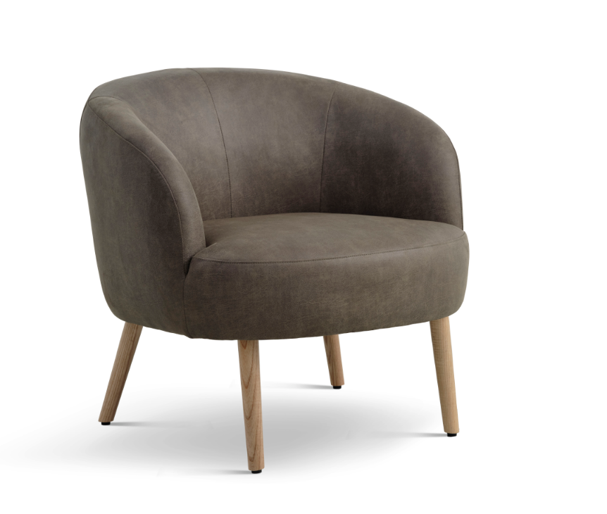 Conrad loungestol mikrolæder med træben