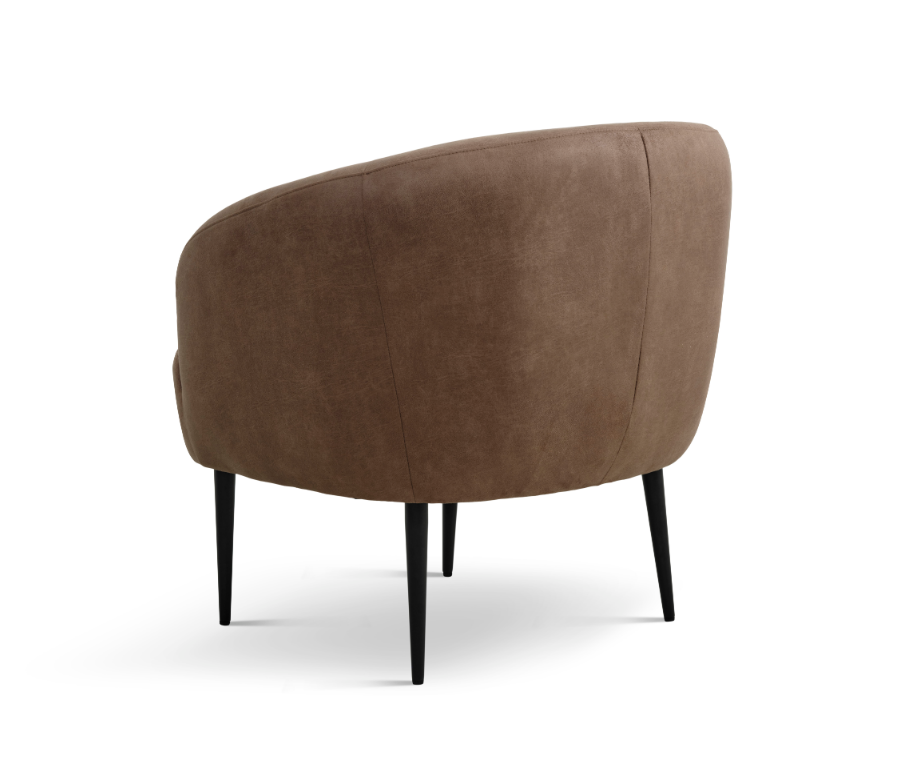 Conrad Loungestol mikrolæder - ben sort metal