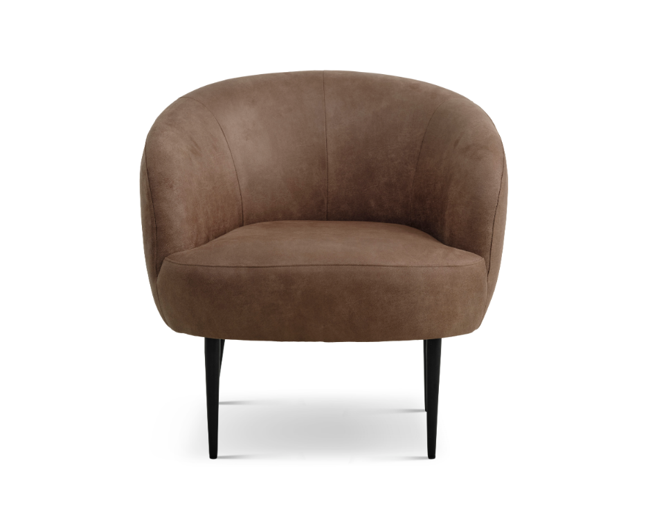 Conrad Loungestol mikrolæder - ben sort metal