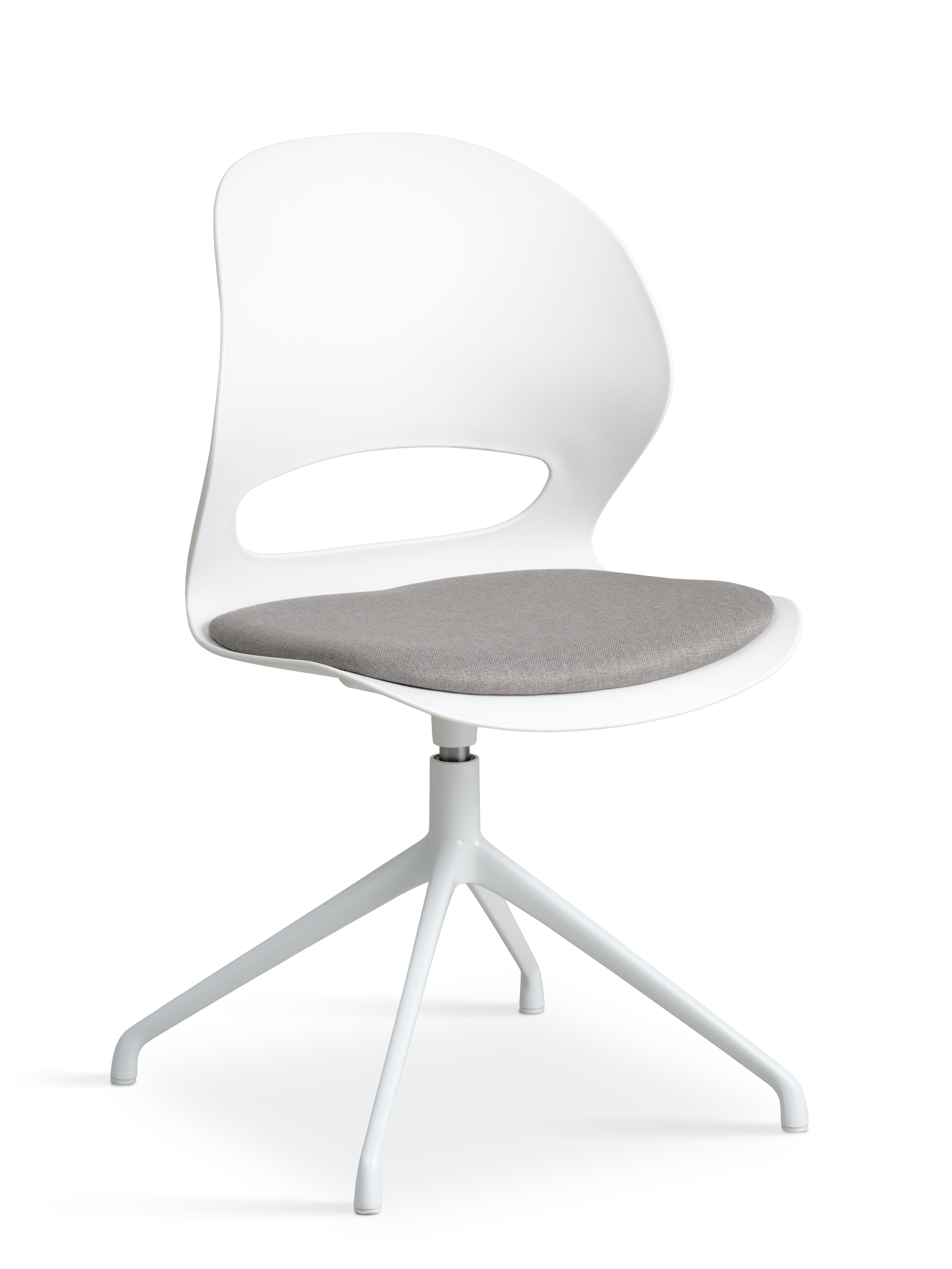 Linea spisebordsstol med polstret sæde og drejestel