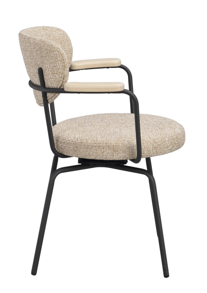 Merrick spisebordsstol med drej, sort stel