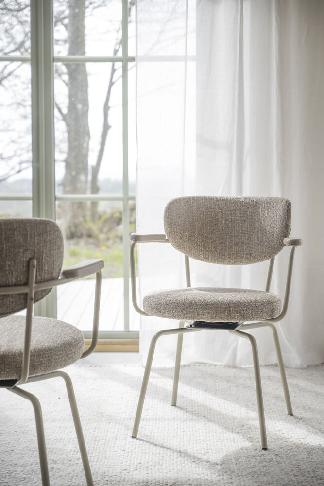 Merrick spisebordsstol med drej, beige stel