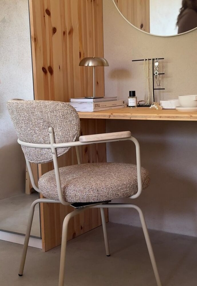 Merrick spisebordsstol med drej, beige stel