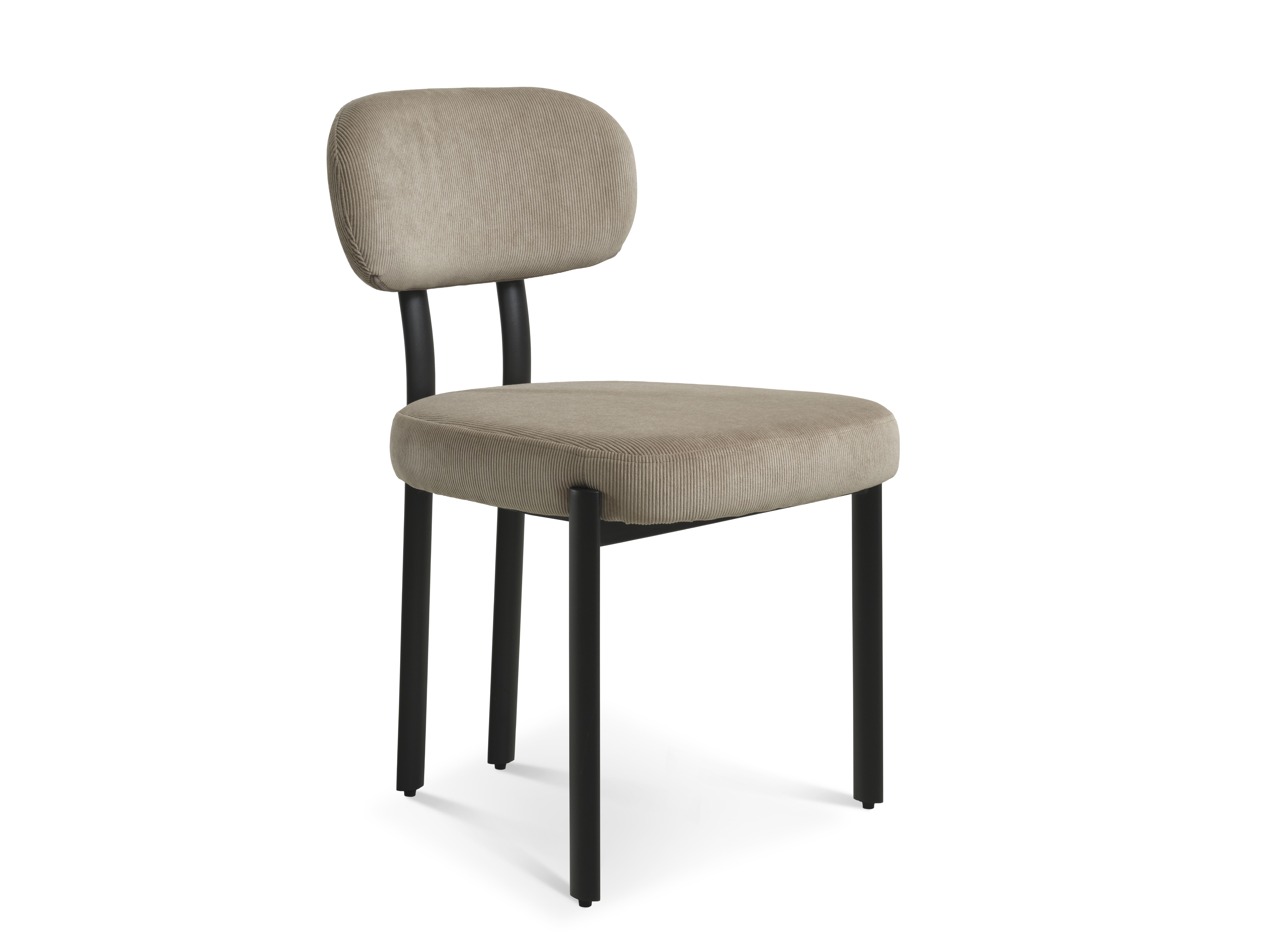 Luna Spisebordsstol i fløjl - nordisk enkelhed med blød komfort