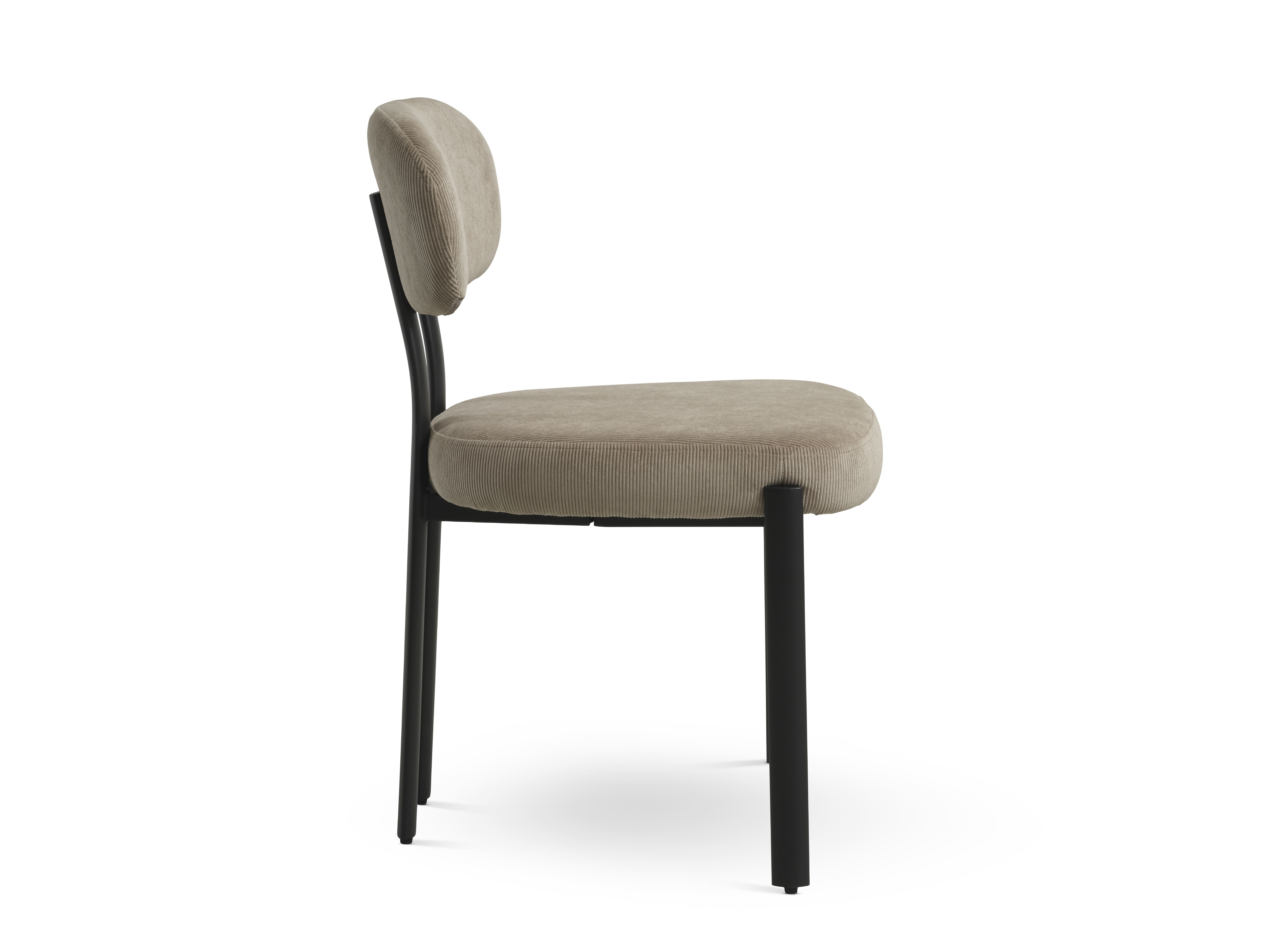 Luna Spisebordsstol i fløjl - nordisk enkelhed med blød komfort