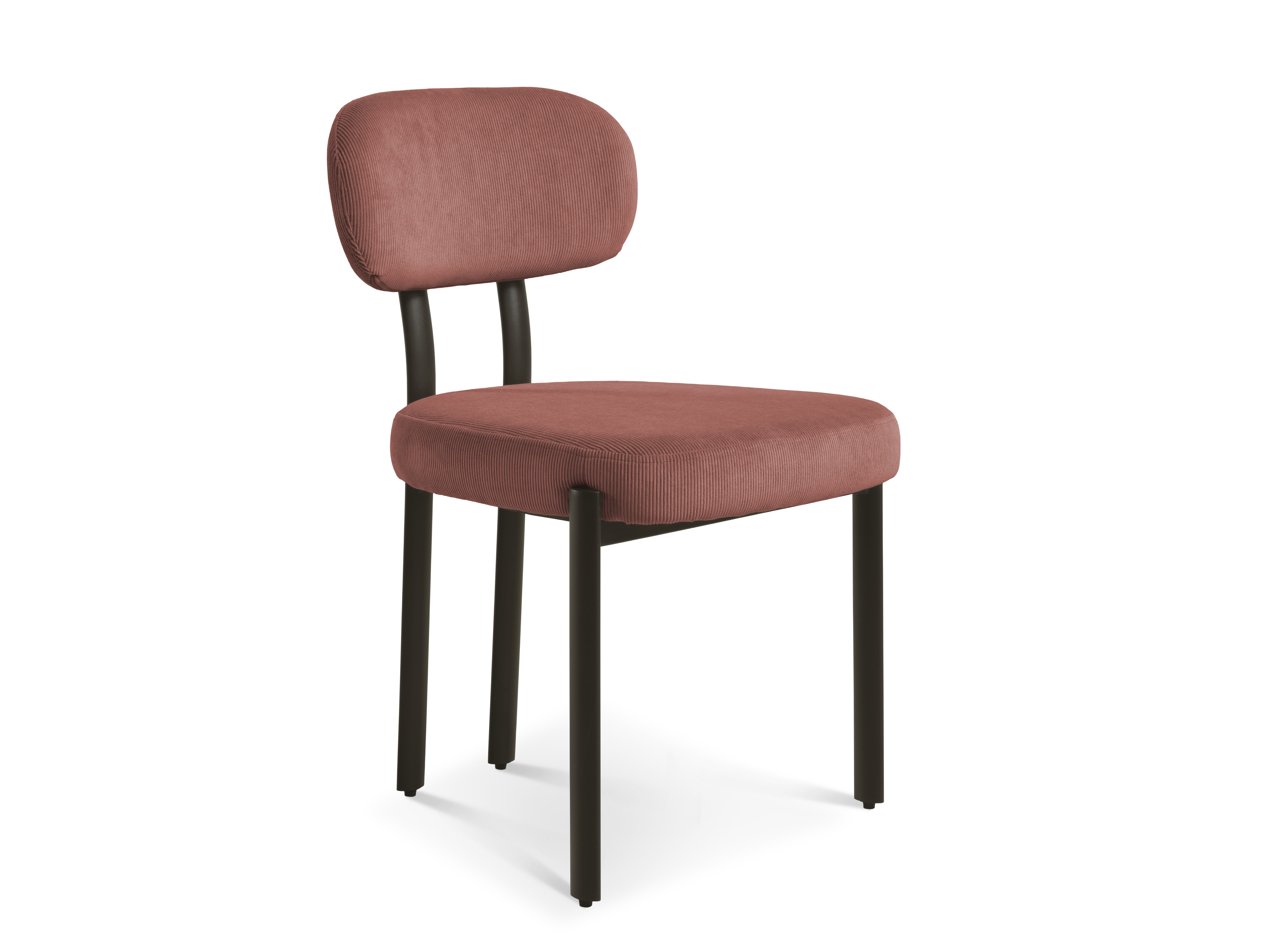 Luna Spisebordsstol i fløjl - nordisk enkelhed med blød komfort