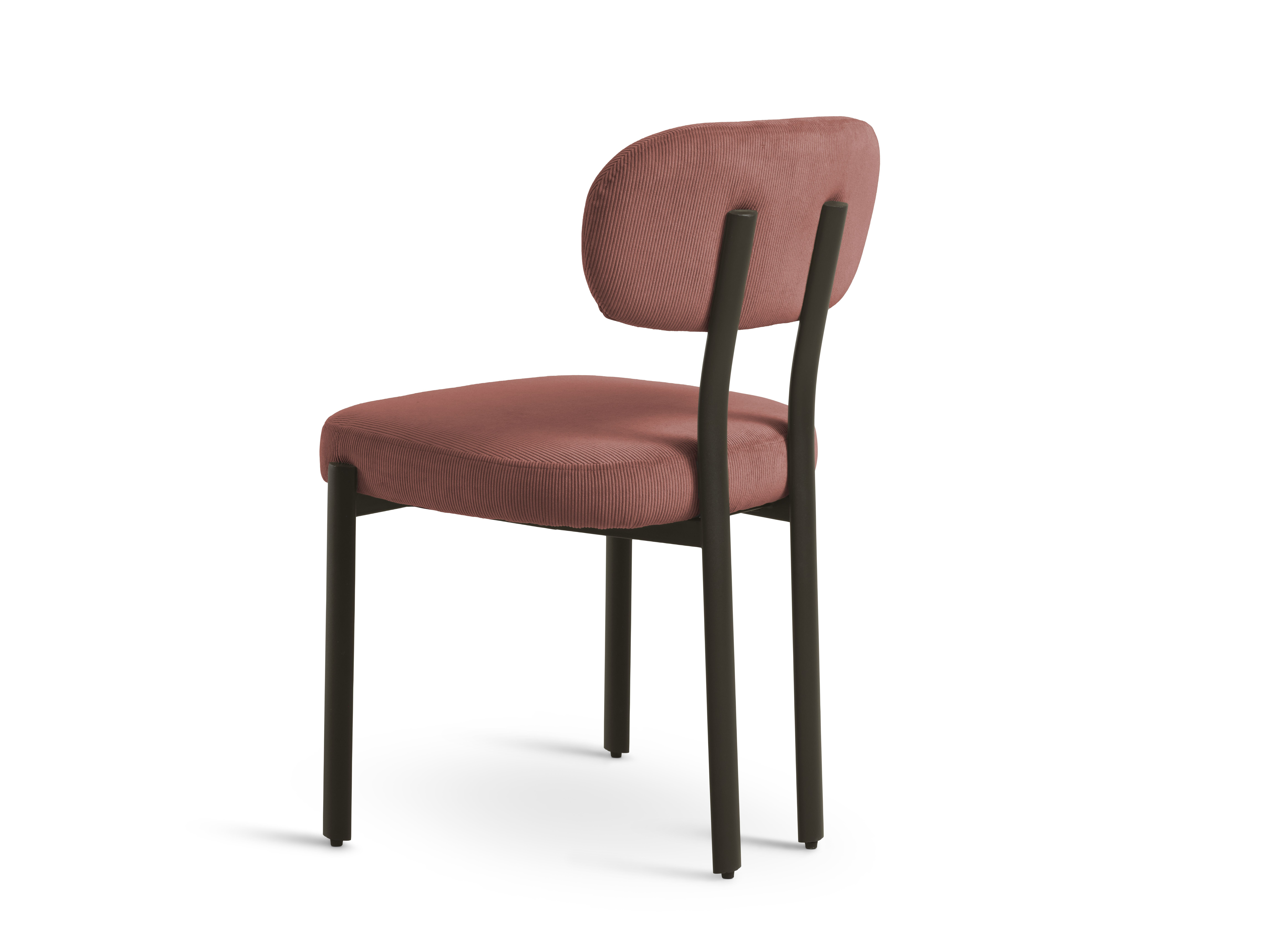 Luna Spisebordsstol i fløjl - nordisk enkelhed med blød komfort