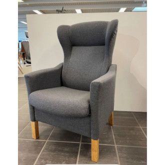 Milos øreklapstol i grå stof med vip Udstillingsmodel